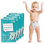 Mum & You Premium & Eco Friendly Dry Baby Nappy Pants | Size 5 (11-25 KG), 80 Count (4 Packs of 20) | Dermatologically Tested with 12-Hr Leak Protection with Wetness Indicator | Rash Free