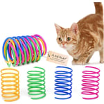 Einemgeld - Jouet de Chat à Ressort, Printemps Jouet de Chat 20 pièces, Coloré Interactif Chat Jouets, Ressorts en Spirale en Plastique, Durable et