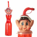 20 Christmas Elf Bottles with Flexi Straw - Elf Behaving Badly