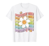 Retro Positive Vibe Smile Daisy Flower Cute Boho Aesthetic T-Shirt