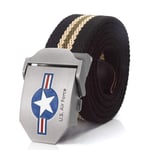 Ceinture Homme，Hommes Ceinture En Toile Us Air Force Boucle En Métal Soldat À La Retraite Ceintures Tactiques De L'Armée Militaire Femmes Mâle Unisexe Grande Taille Cadeau De Vacances, Comme In