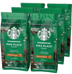 Starbucks Pike Place Roast Medium Roast Coffee Beans 200 g Bag (Pack of 6)