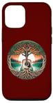 Coque pour iPhone 12/12 Pro Folk Music In Nature By A Lake Guitare acoustique hippie