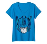 Transformers Optimus Prime Vintage Big Face T-Shirt avec Col en V