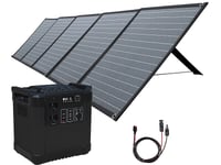 Batterie nomade HSG-1150 avec panneau solaire 200 W et câble - Revolt