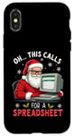 Coque pour iPhone X/XS This Calls for a Spreadsheet Pull de Noël moche et amusant