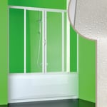 CABINE DE DOUCHE PAROI PARE-BAIGNOIRE 150CM PVC ACRYLIQUE 2 PORTES COULISSANTES