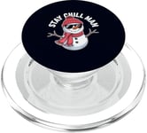 Stay Chill, Man Cool Winter Snowman, Noël PopSockets PopGrip pour MagSafe