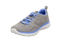 Skechers Femme Virtue Kind Favor Baskets, Gray Mesh/Blue Trim, 38 EU