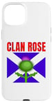 Coque pour iPhone 15 Plus Clan Rose Tartan Nom de famille écossais Scotland Pride