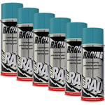 6 bombes de peinture carrosserie voiture Racing bleu turquoise RAL 5018 400ml