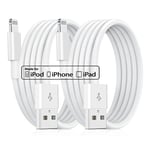 Câble iPhone Apple Original, [Certifié MFi] 2Pack 1M Lightning vers USB Câble, Ultra Résistant Cordon iPhone Apple Original pour iPhone 14/14 Plus/13 Pro Max/12 Mini/SE/11 Pro/X/XS/XR/8/7/6/6s/5s