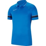 Nike Piké Dri-FIT Academy 21 - Blå/Navy/Vit Barn, storlek M: 137-147 cm