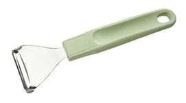 FACKELMANN Ecolution Éplucheur - Éplucheur en Acier Inoxydable, Fibres de Bois et Plastique Bio - 18 cm x 6 cm - Vert Menthe