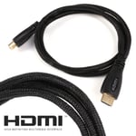 4K READY BRAIDED HDMI CABLE Game Console Xbox PlayStation PC HDTV 2160p 2 METRES