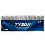 Batterier Tyzon Alkaliske AA 40-pk