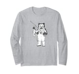 Bear Fisher Holding its Latest Catch, Angler Angling Fishing Long Sleeve T-Shirt