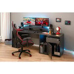 Altobuy - mario - Pack Bureau Gamer et Caisson Verouillable Anthracite