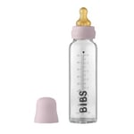 BIBS Baby Glass Bottle Complete Set Latex 225 ml, duskylilac