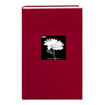 Tissu Cadre Photo de Couverture Album 300 Poches contenir jusqu'à 4 x 6 Photos, Apple Rouge