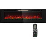 Klarstein - Cheminée décorative avec flammes led cheminée électrique avec chauffage et cheminée cheminée électrique 1800 w avec télécommande