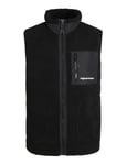 JACK & JONES Jorvesterbro Teddy Aw24 Noos Veste chauffante Gilet, Noir, XL Homme