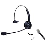 Edis EC146 Single Earpiece Headset RJ9, noise-cancelling, telephone, office, 360 degree, boom arm ear pad