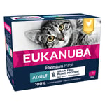 36 + 12 kaupan päälle! 48 x 85 g Eukanuba viljaton - Adult kana