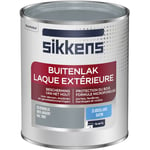 Sikkens - Peinture Laque Extérieure Bois et Fer - Finition tendue, sous-couche intégrée, facile à appliquer - Satin Gris Argent 0,75 l - Gris argent