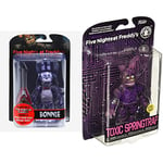 Five Nights at Freddie's Funko 8849 8848 Bonnie Figure (FIVIT), Multi, 5 inches & Funko 59686 Action Figure: Five Nights at Freddy's S7- Toxic Springtrap(GW)