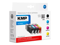 Kmp Multipack C90v - 4-Pack - Svart, Gul, Cyan, Magenta - Kompatibel - Blekkpatron (Alternativ For: Canon 6443B001, Canon 6444B001, Canon 6445B001, Canon 6446B001, Canon Cli-551Bk Xl, Canon Cli-551C Xl, Canon Cli-551M Xl, Canon Cli-551Y Xl) - For Ca