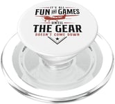 Airplane Pilot Vintage It'S All Fun And Games Until The Gear PopSockets PopGrip for MagSafe