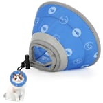 HAPPY HACHI Waterproof Cat Cone Collar Soft, Adjustable Cat Recovery Collar, After Surgery Recovery Cat Cones To Stop Licking Elizabethan Collars For Kittens Puppy, M