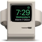 elago Support de Chargeur W3 Compatible avec Apple Watch 8, SE2 (2022), 7, 6, SE, 5, 4, 3, 2, 1 [45/44/42/41/40/38mm], Macintosh Vintage 1984, Mode Table de nuit (Blanc Classique)