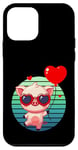 Coque pour iPhone 12 mini Saint Valentin Porcinet Cœur Amoureux Amour Ballon Mignon