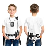 Dress Up America Ultimate All-In-One Police Accessoire Ensemble de jeu de rôle pour enfants - Équipement de police pour enfants Comprend un pistolet, des menottes et un badge de police pour les enfant