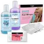 Mylee Prep & Wipe With Remover & Nail Wipes Wraps Kit Package Nail Gel Polish Soak Off NEW