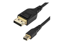 StarTech.com 2 m VESA-certifierad Mini DisplayPort till DisplayPort 1.4-kabel - 8K 60Hz HBR3 HDR - Super UHD mDP till DP 1.4-sladd - Tunn (34 AWG) Ultra HD 4K 120Hz - Bildskärms-/videokabel - DisplayPort-kabel - Mini DisplayPort till DisplayPort - 2 m