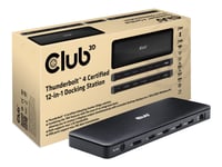 Club 3D 12-In-1 - Dockningsstation - För Bordsdator, Laptop - Usb-C / Usb4 / Thunderbolt 3 / Thunderbolt 4 - 2 X Hdmi, Dp, Thunderbolt 4 - 2.5Gbe - 134 Watt