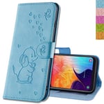 MRSTER Coque Compatible pour Samsung Galaxy Note 10 Lite, Etui à Rabat Motifs en Relief 3D Housse PU Cuir Portefeuille Coque avec Magnétique pour Samsung Galaxy Note 10 Lite / A81. RZ Elephant Blue