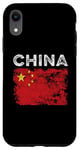 Coque pour iPhone XR Drapeau chinois vieilli pour hommes, femmes, enfants