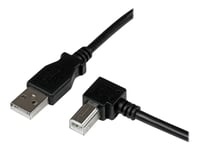 Startech.Com 3M Usb 2.0 A To Right Angle B Cable Cord - 3 M Usb Printer Cable - Right Angle Usb B Cable - 1X Usb A (M), 1X Usb B (M) (Usbab3mr) - Usb-Kabel - Usb Typ B (Hane) Till Usb (Hane) - Usb 2.0 - 3 M - 90° Kontakt - Svart