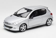 184726 Peugeot 206 RC Aluminium Silver Norev 1/18