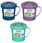 SISTEMA TO GO MICROWAVE SOUP MUG - 656 ML, ASSORTED COLOURS