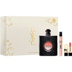 YSL Black Opium 90ml EDP, 10ml Travel Spray & Mini Lipstick Gift Set