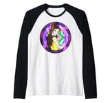 Disney Beauty And The Beast Belle Pose Neon Stained Glass Manche Raglan