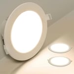 Aigostar LED Encastrable,12W Équivalent à 113W,Lumière du jour 4000K,Spot LED Interieur Encastrable, Hublot LED,Ф145-155mm,Pack de 2