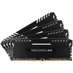 Memoire RAM Kit Quad Channel 4 barrettes CORSAIR VENGEANCE LED SERIES 64 GO (4X 16 GO) DDR4 3000 MHZ CL15 PC4-24000