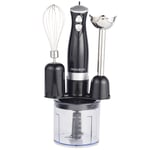 3-in-1 Hand Blender Set Black Progress Multi-purpose Smoother Soup Whisk Chopper