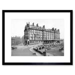 Wee Blue Coo Glasgow St Enoch Station Scotland Old BW Framed Wall Art Print